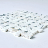 Calacatta Grigio Basketweave Mosaic Honed-1sqft